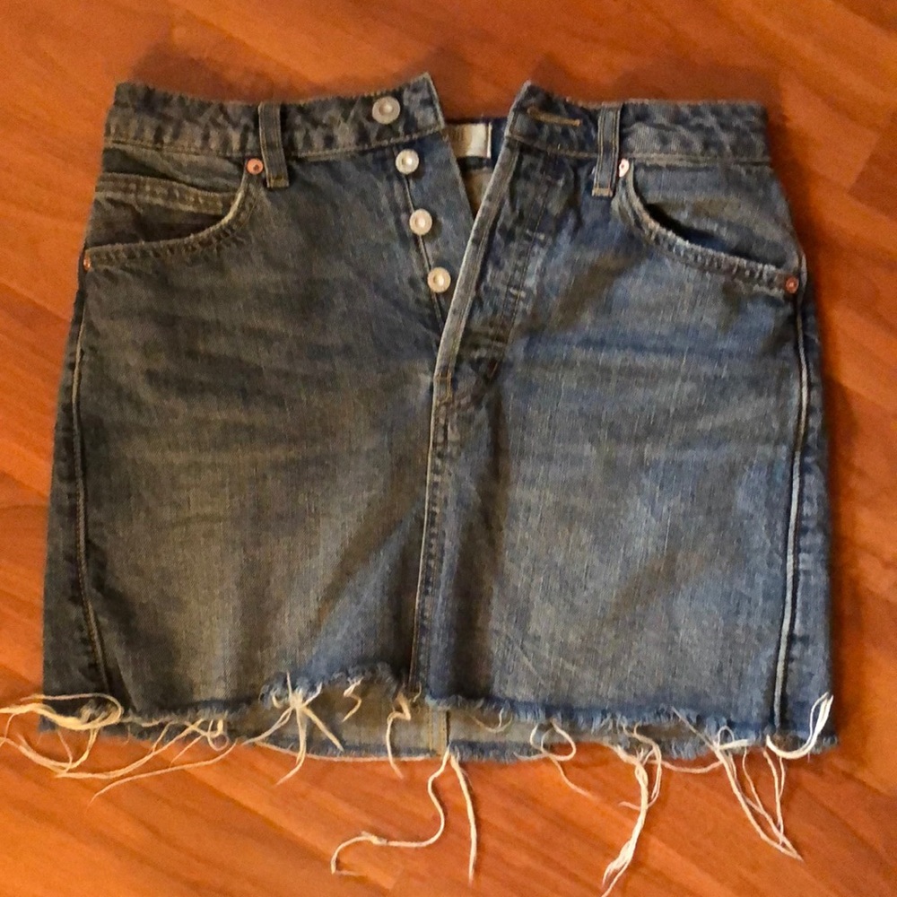 Free people denim mini skirt 25